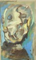 Porträt Deformation blaubraun - 2011 - 80 x 49 cm Acryl auf Pappe